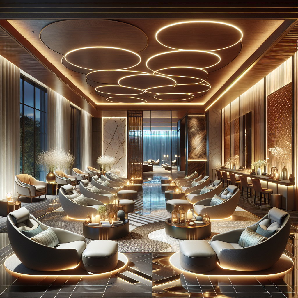 Modern wellness spa relaxation environment